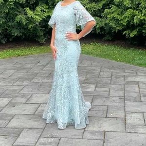 Miri couture dress green/blue dress